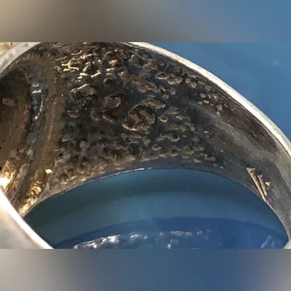 Vintage Silpada Hammered Sterling Silver Coin Leaf Ring - Picture 4 of 10